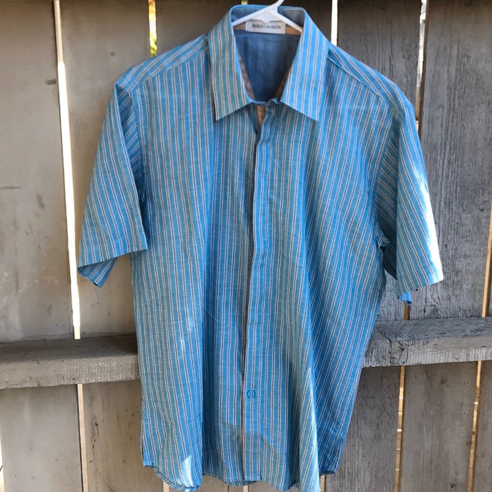 ROSS GRAYSON STRIPED MEN'S SHIRT SIZE L
